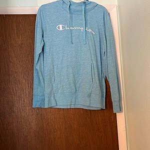 Light Blue, lightweight, champion hoodie